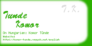 tunde komor business card